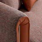 Causeuse Chas Tangerine en polyester et lin