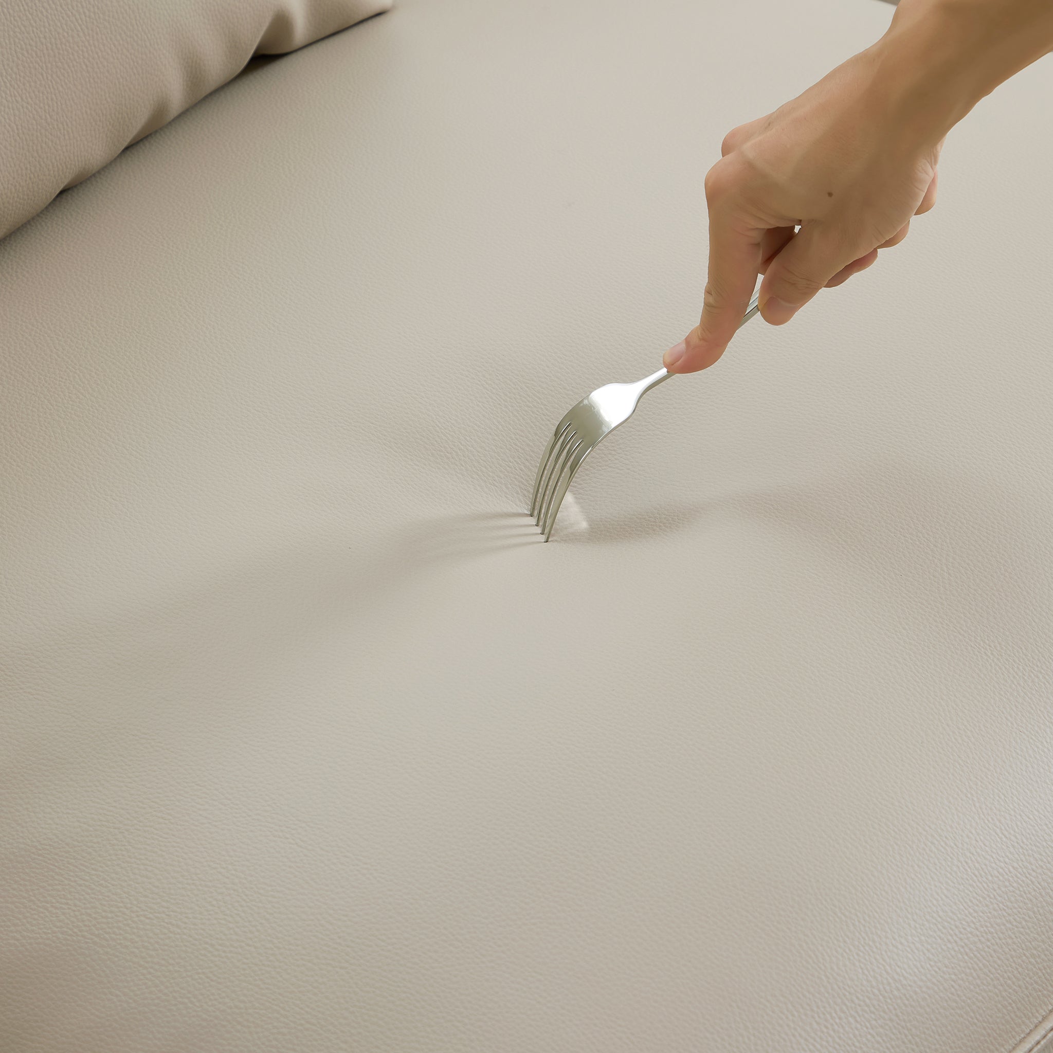 Canapé d'angle modulaire en cuir marron Domus