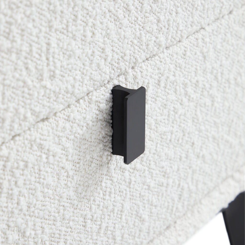 Table de chevet en tissu bouclé moelleux