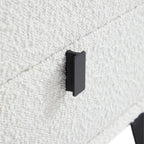 Table de chevet en tissu bouclé moelleux