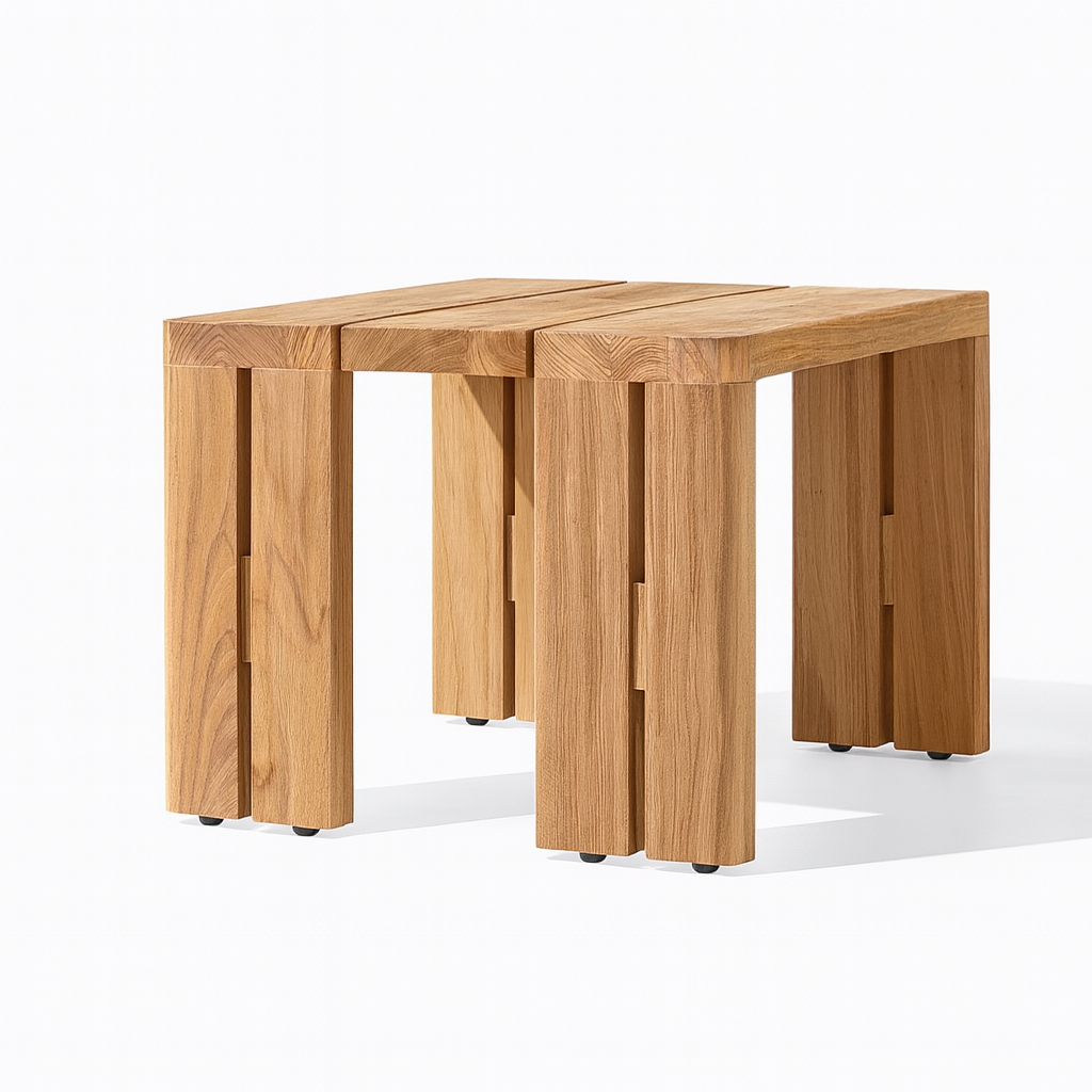 Ensemble de discussion d'extérieur Camryn avec coussins, teck/café