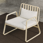 Ensemble de conversation extérieur en aluminium Mykonos avec coussins