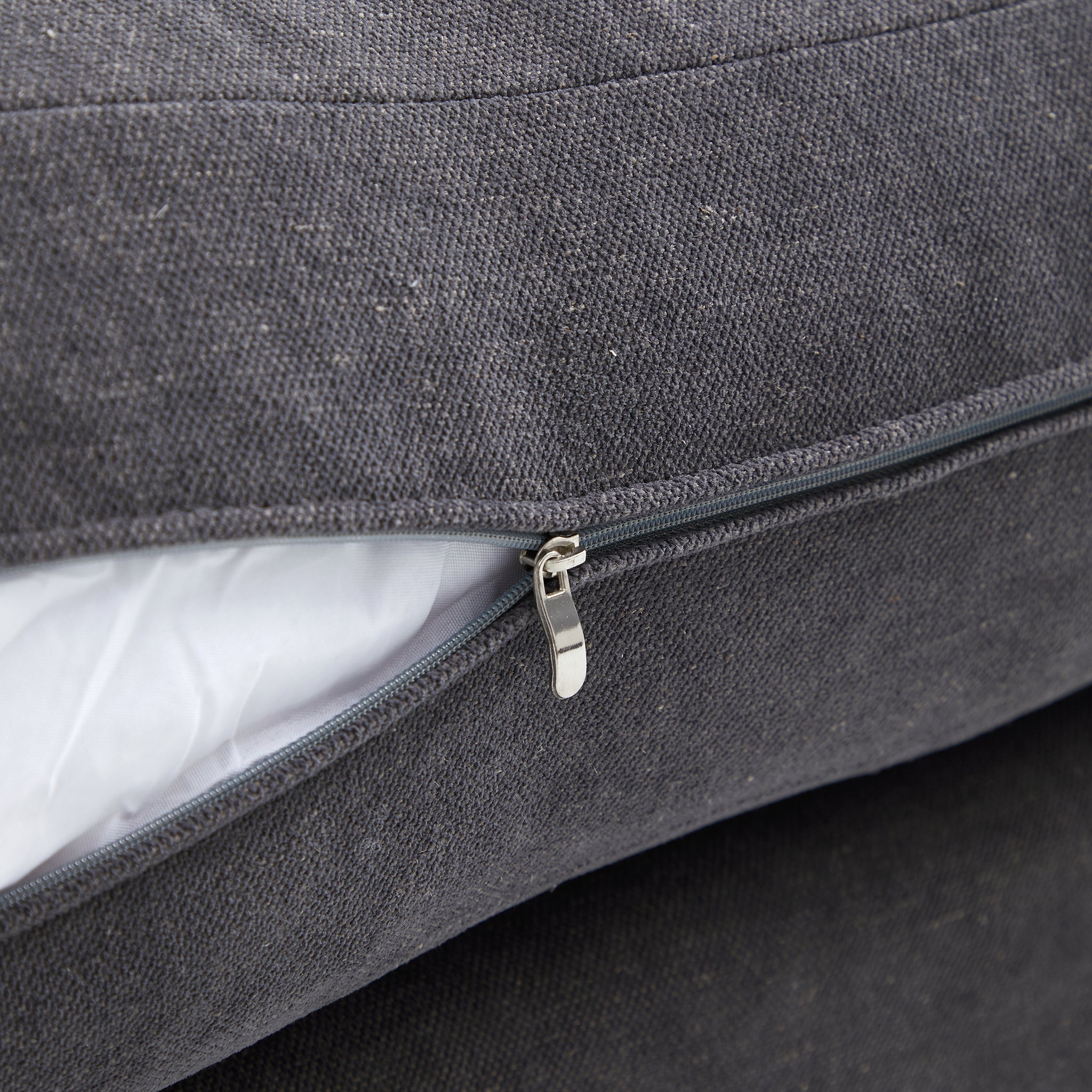 Canapé en tissu gris vintage Isabelle