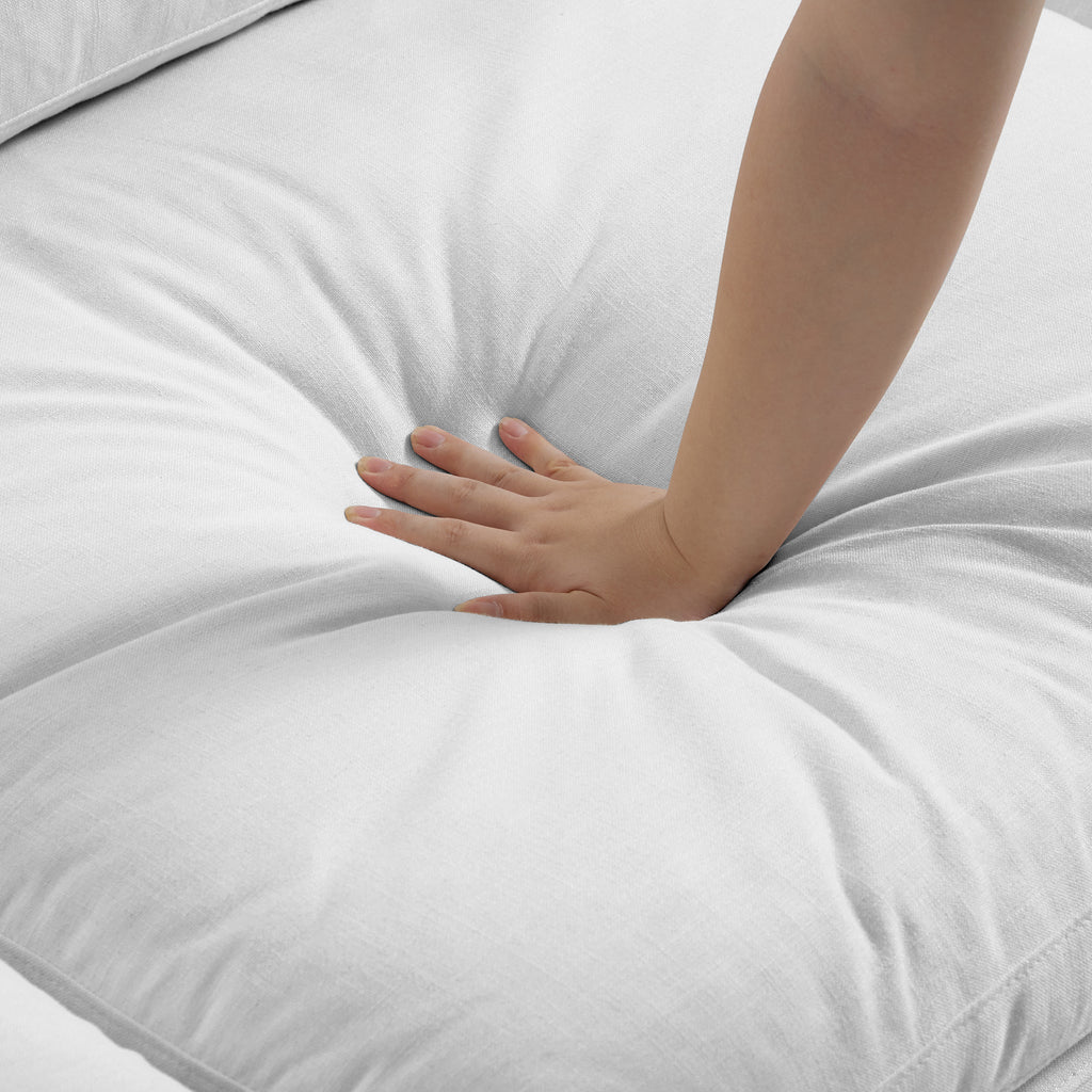 Canapé d'angle en L blanc Tender Wabi-Sabi