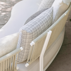 Ensemble de canapés sectionnels en osier incurvé pour l'extérieur Maui