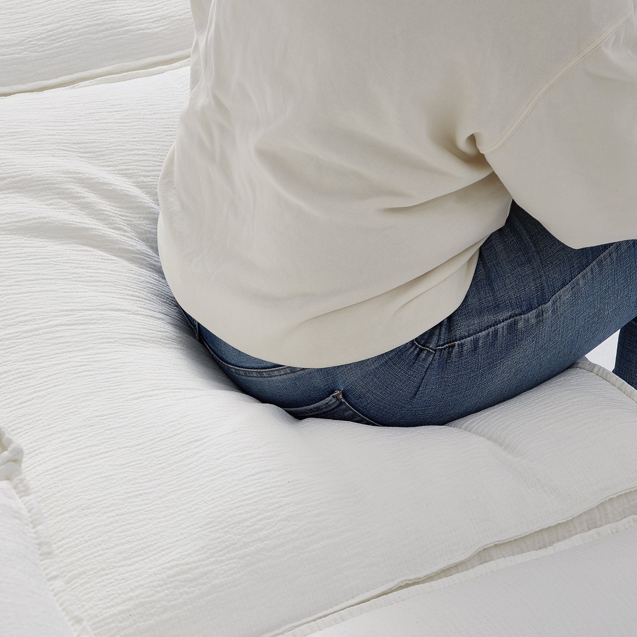 Fauteuil d'appoint modulaire blanc Freedom