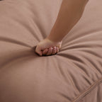 Canapé et pouf de luxe en tissu marron minimaliste