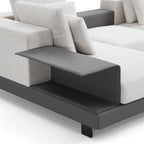 Canapé d'angle bleu minimaliste Connery