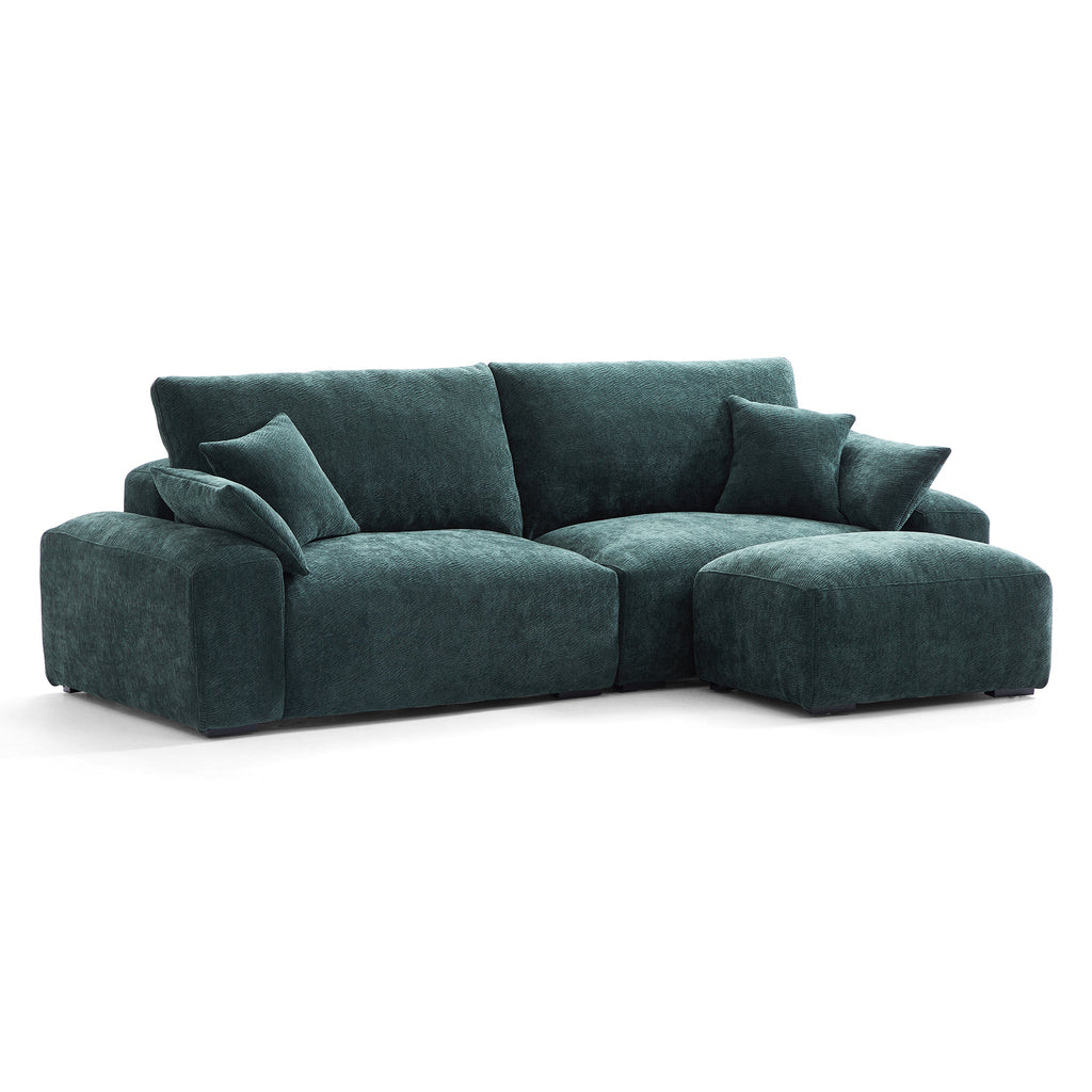 Le canapé et le pouf Empress Green