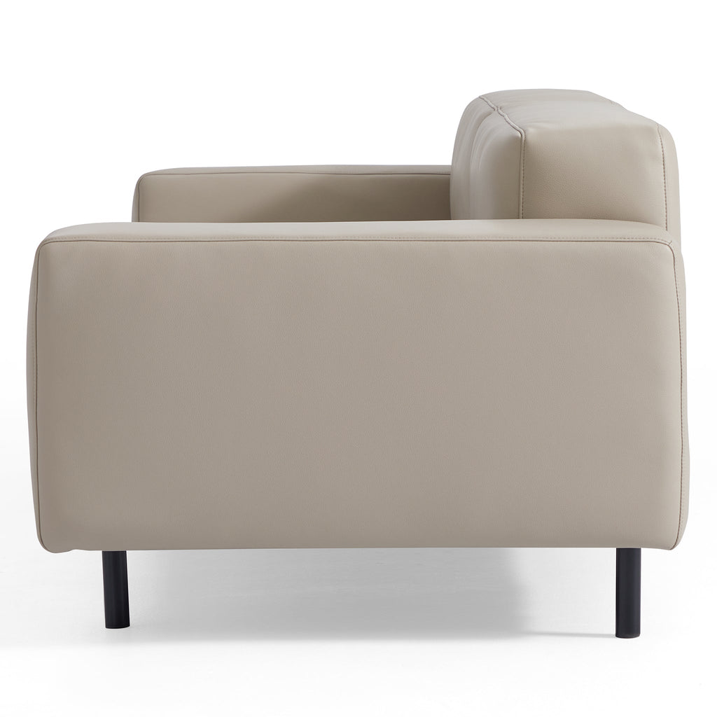 Canapé en cuir beige noble