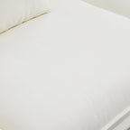 Fauteuil en cuir blanc vanille