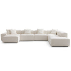 Canapé sectionnel modulaire Freedom beige à extrémité ouverte