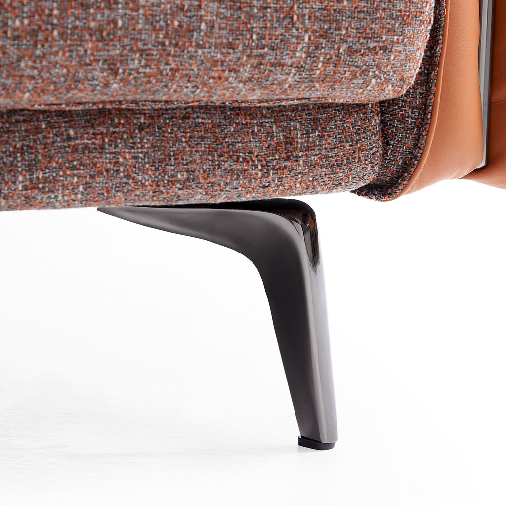 Causeuse Chas Tangerine en polyester et lin