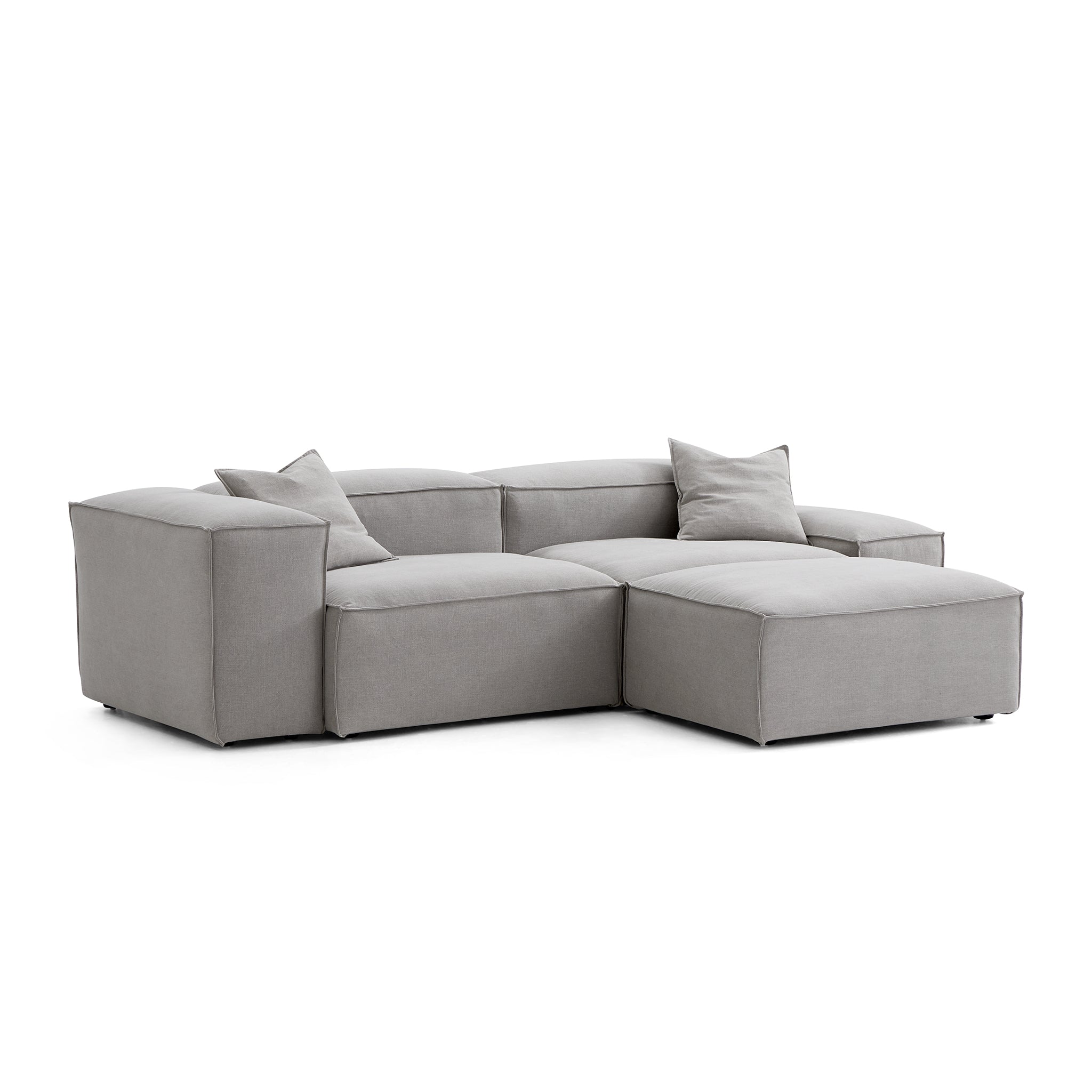 Canapé modulaire Freedom gris neuf avec pouf