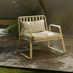 Ensemble de conversation extérieur en aluminium Mykonos avec coussins