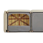 Canapé capitonné couleur beurre