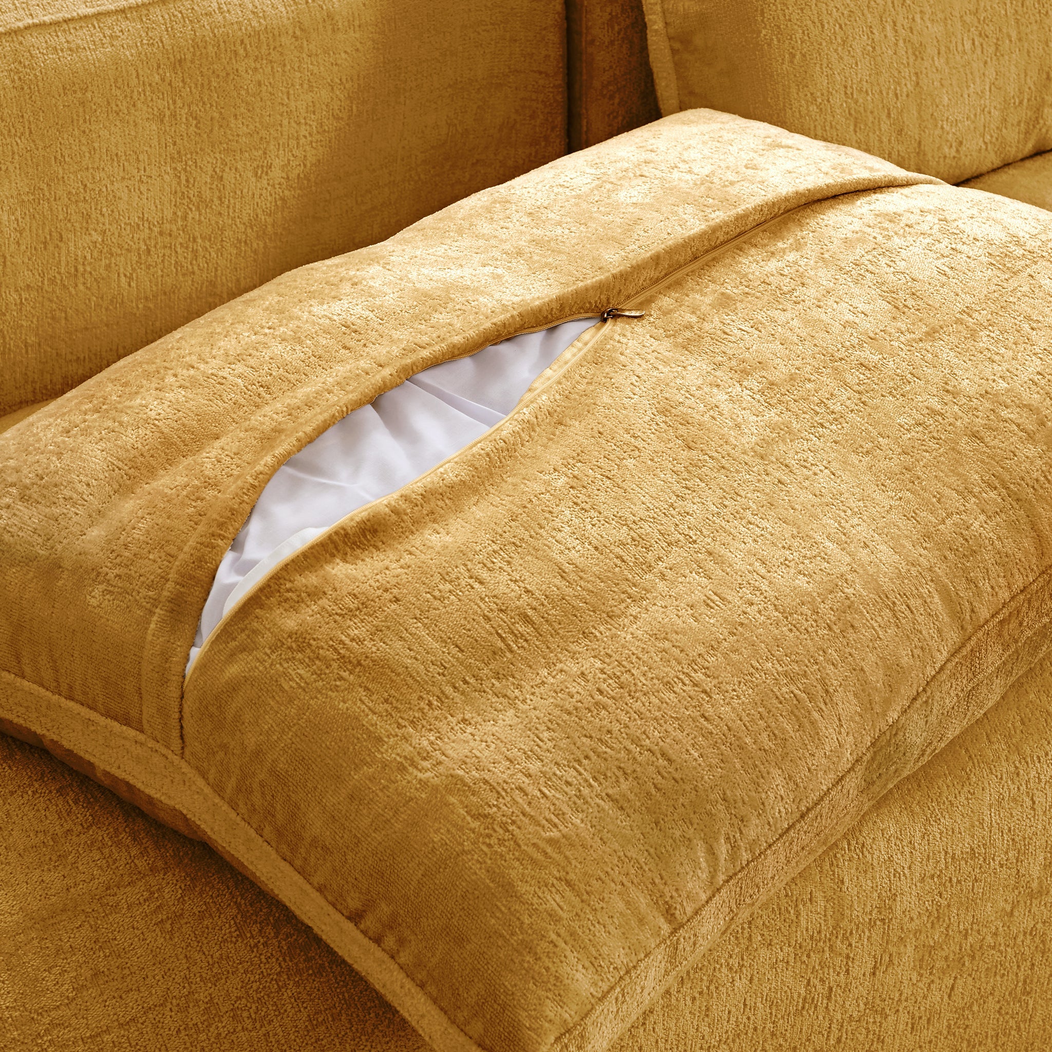 Le canapé d'angle sectionnel beige Empress