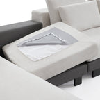 Canapé d'angle minimaliste blanc Connery