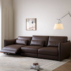 Canapé inclinable électrique Ashby en cuir pleine fleur