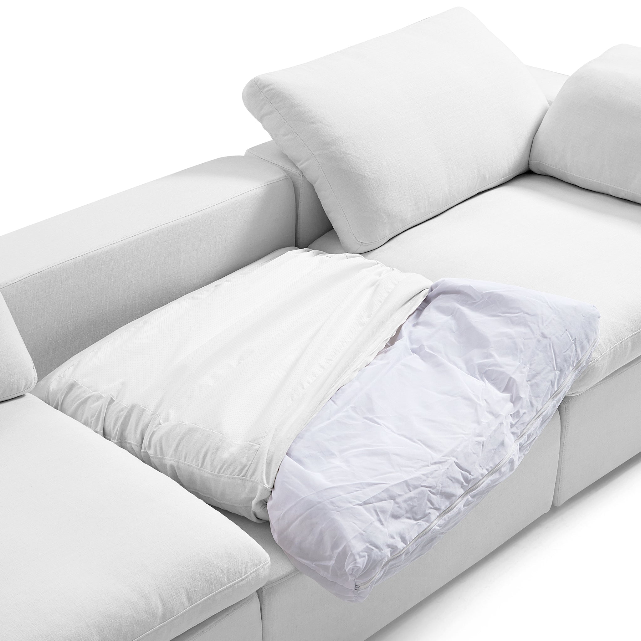 Canapé d'angle en L Tender Wabi-Sabi gris