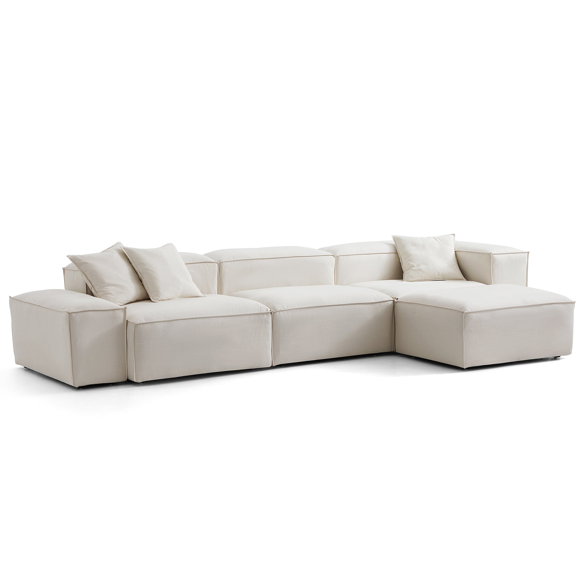 Canapé modulaire Freedom gris neuf avec pouf