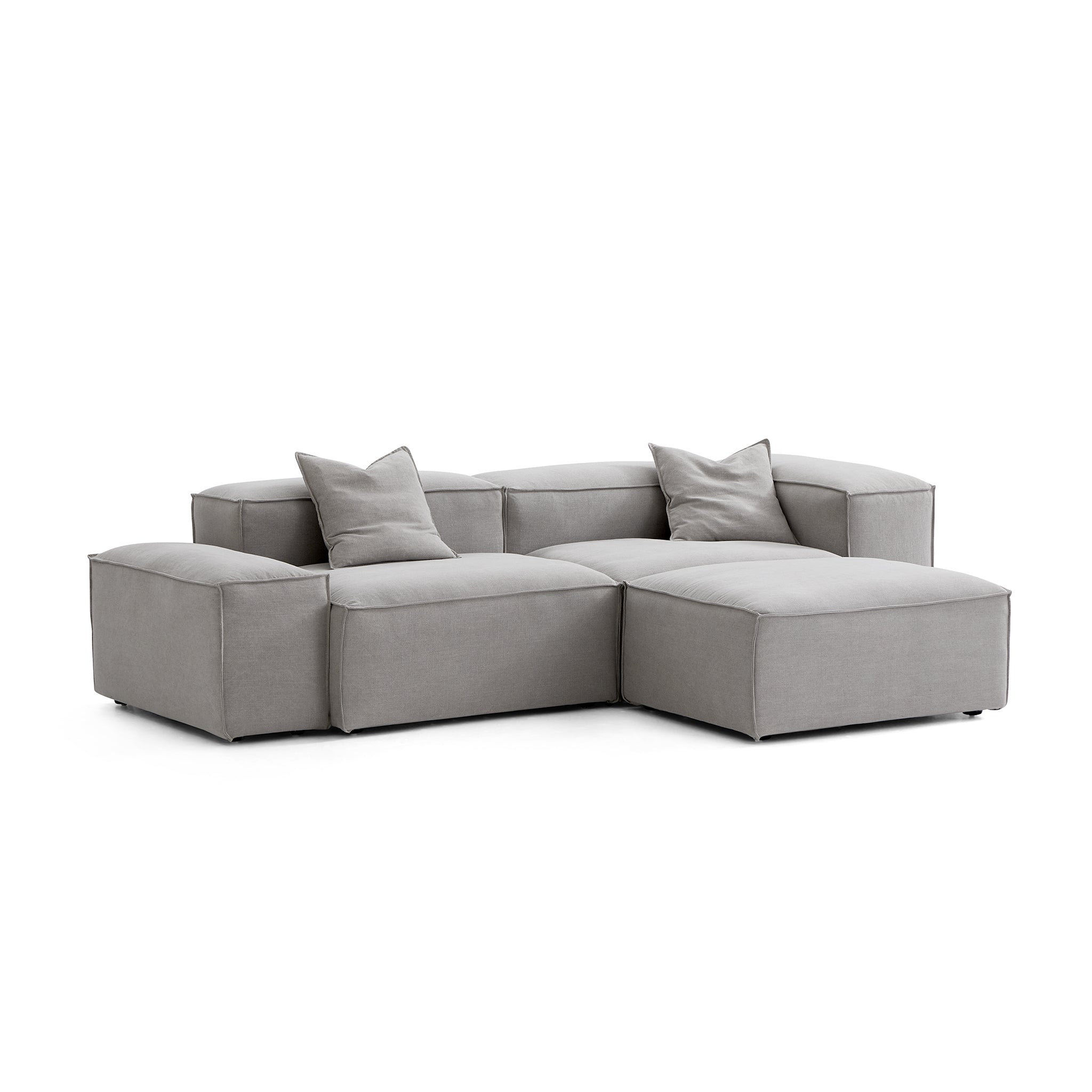 Canapé modulaire Freedom gris neuf avec pouf