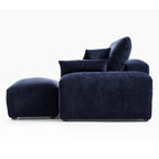 Le canapé et le pouf bleu marine Empress