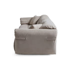 Canapé capitonné jaune beurre