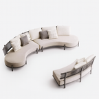 Ensemble de canapés sectionnels en osier incurvé pour l'extérieur Maui