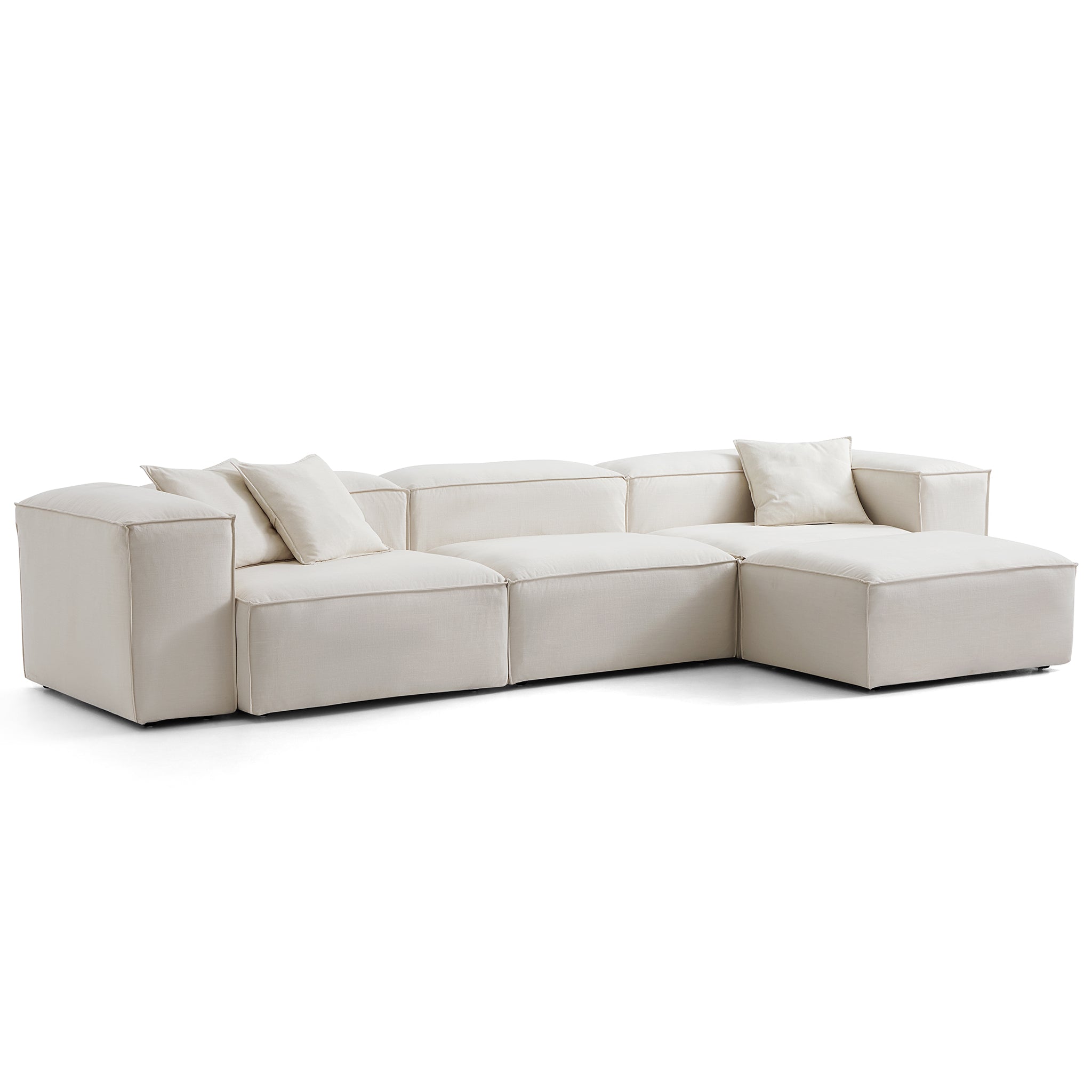 Canapé modulaire Freedom gris neuf avec pouf