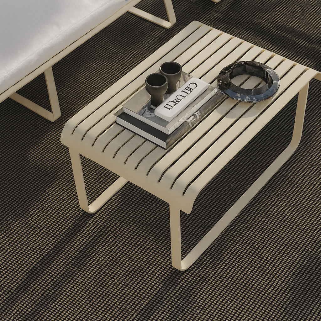 Ensemble de conversation extérieur en aluminium Mykonos avec coussins