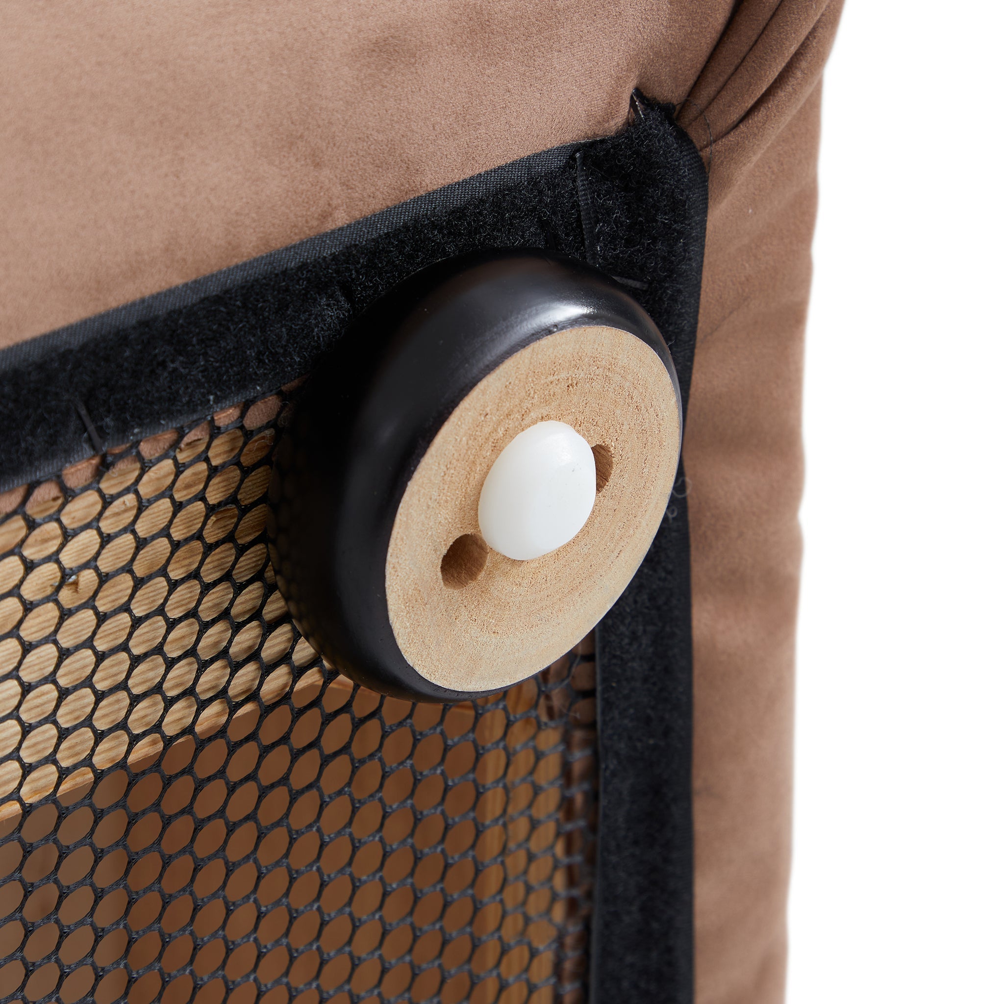 Fauteuil de luxe minimaliste en tissu marron