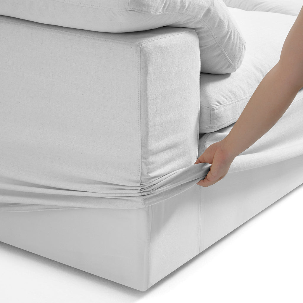 Canapé et pouf Tender Wabi-Sabi blancs