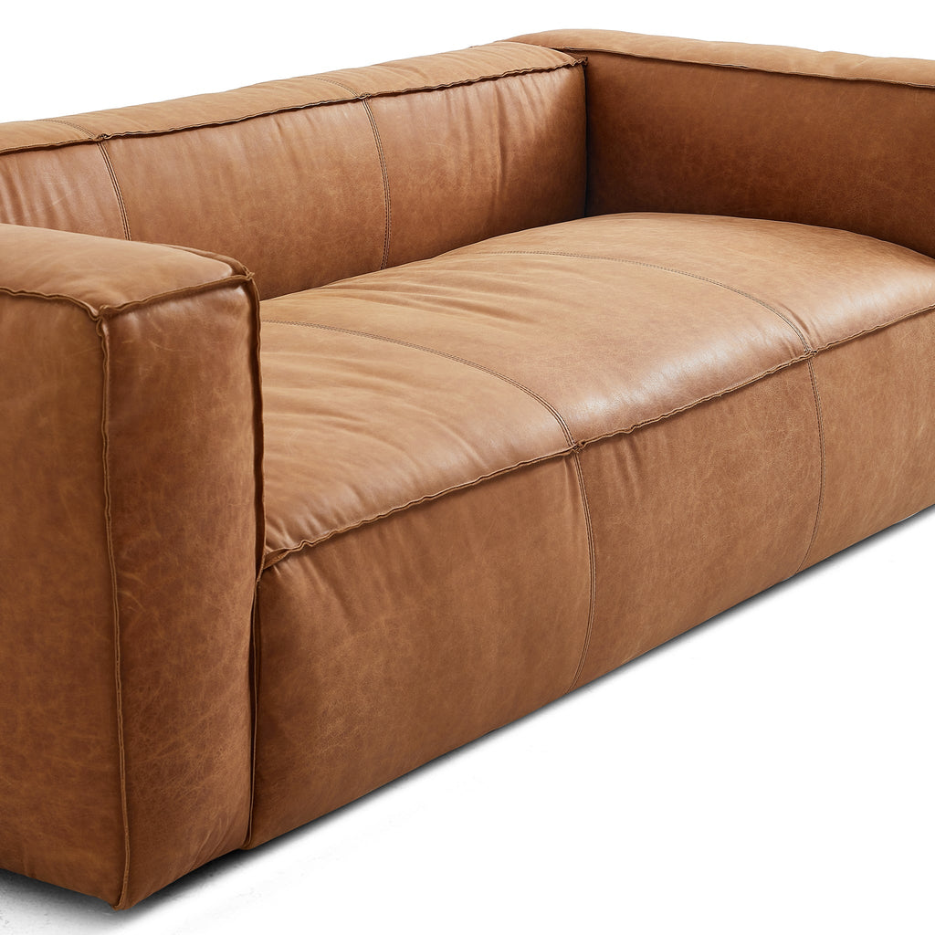 Canapé smoking Brancaster en cuir véritable noir