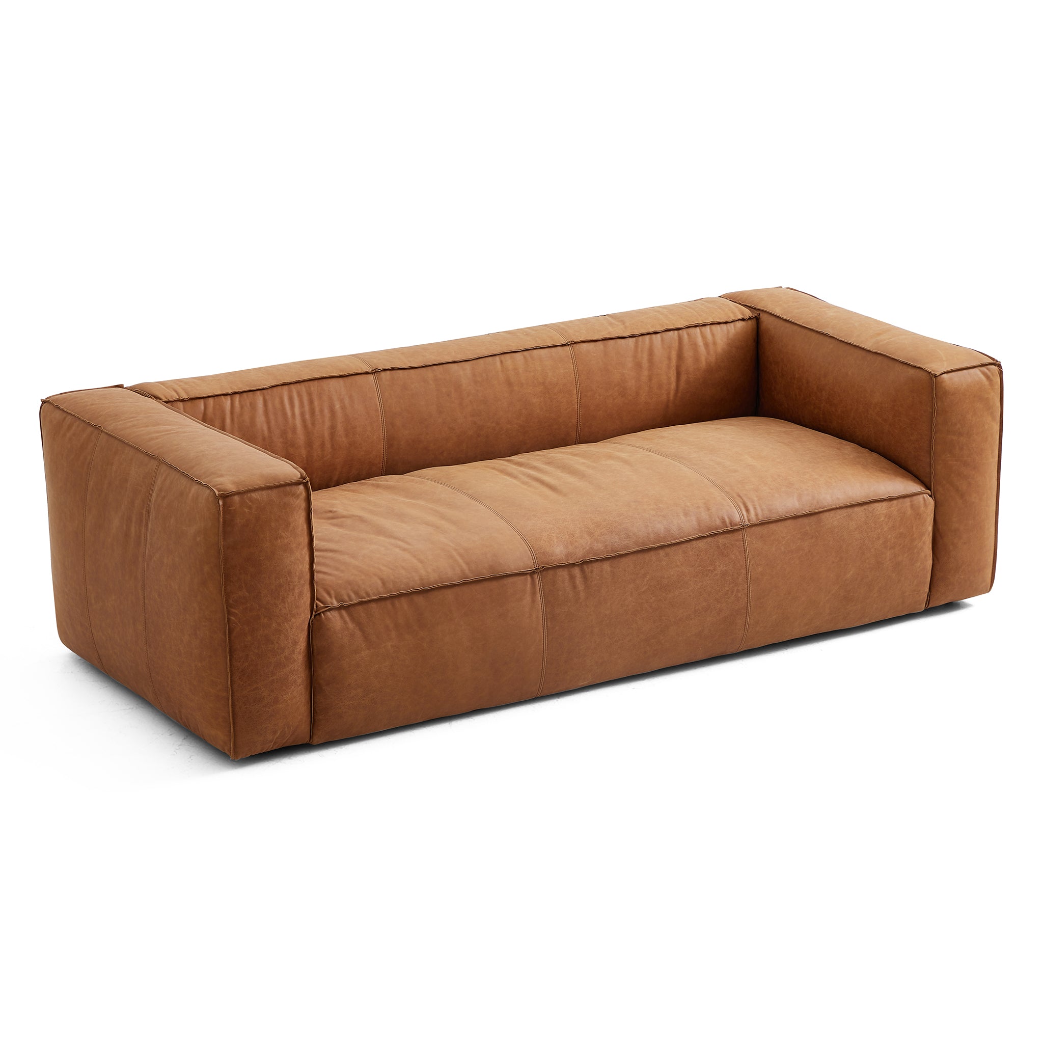 Canapé smoking Brancaster en cuir véritable noir