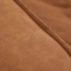 Canapé smoking en cuir véritable beige rouille