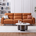 Canapé-lit inclinable électrique en cuir Louis