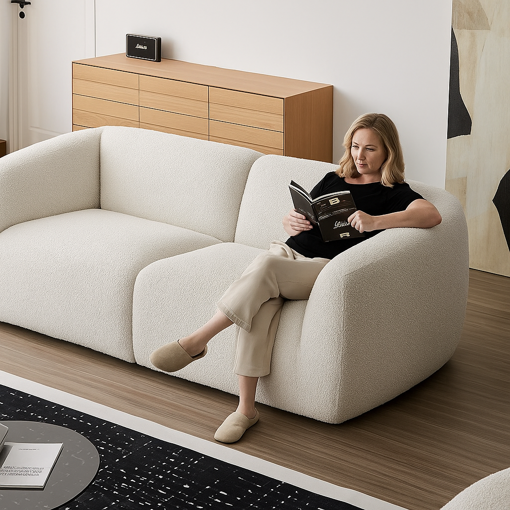 Canapé Boucle Crème Snuggle Cloud