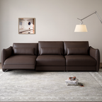 Canapé inclinable électrique Ashby en cuir pleine fleur