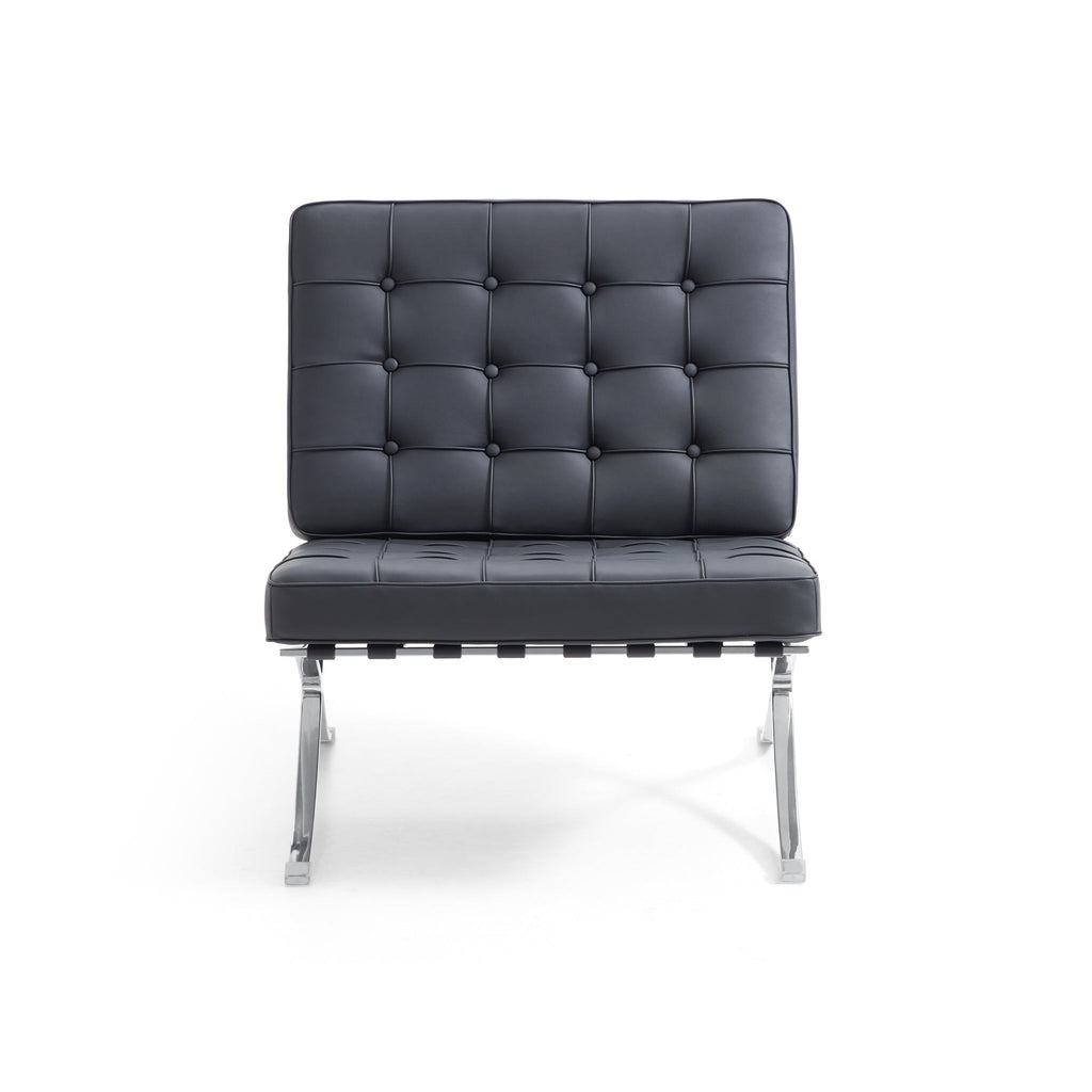Fauteuil de salon en cuir Barcelona