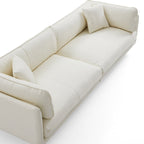 Canapé en cuir blanc vanille