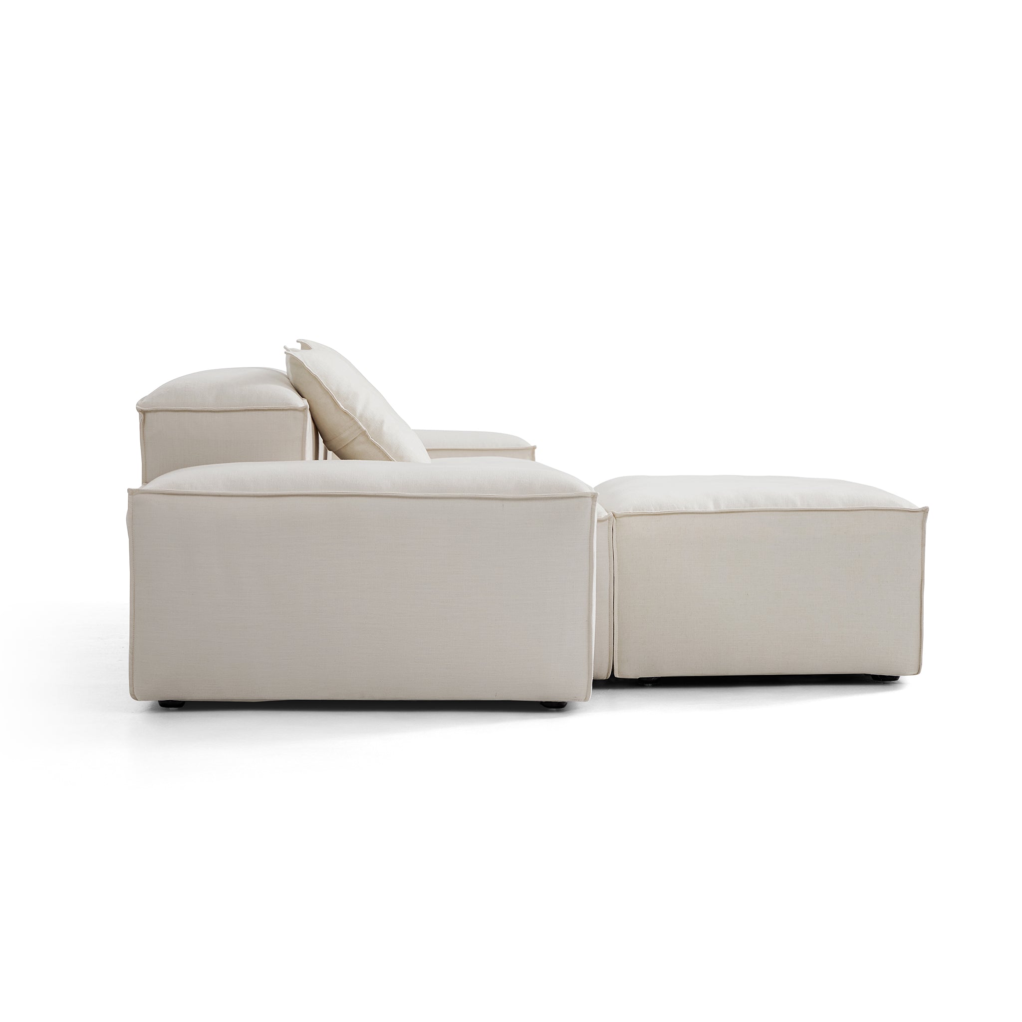 Canapé modulable Freedom beige avec pouf