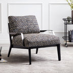 Chaise de loisirs minimaliste en lin et charbon de bois Gary Flax