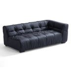 Canapé et pouf Boba en cuir noir