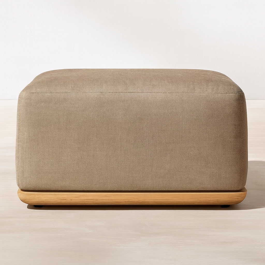 Ensemble canapé et salon d'extérieur design en teck Solana