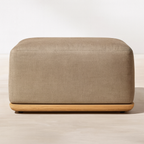 Ensemble canapé et salon d'extérieur design en teck Solana