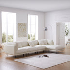 Canapé sectionnel en cuir noir vanille