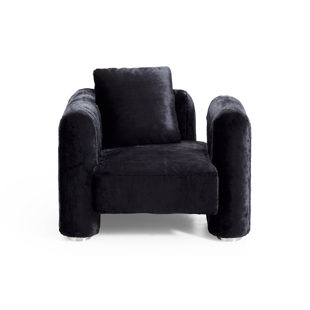 Fauteuil d'appoint en peluche Obsidian
