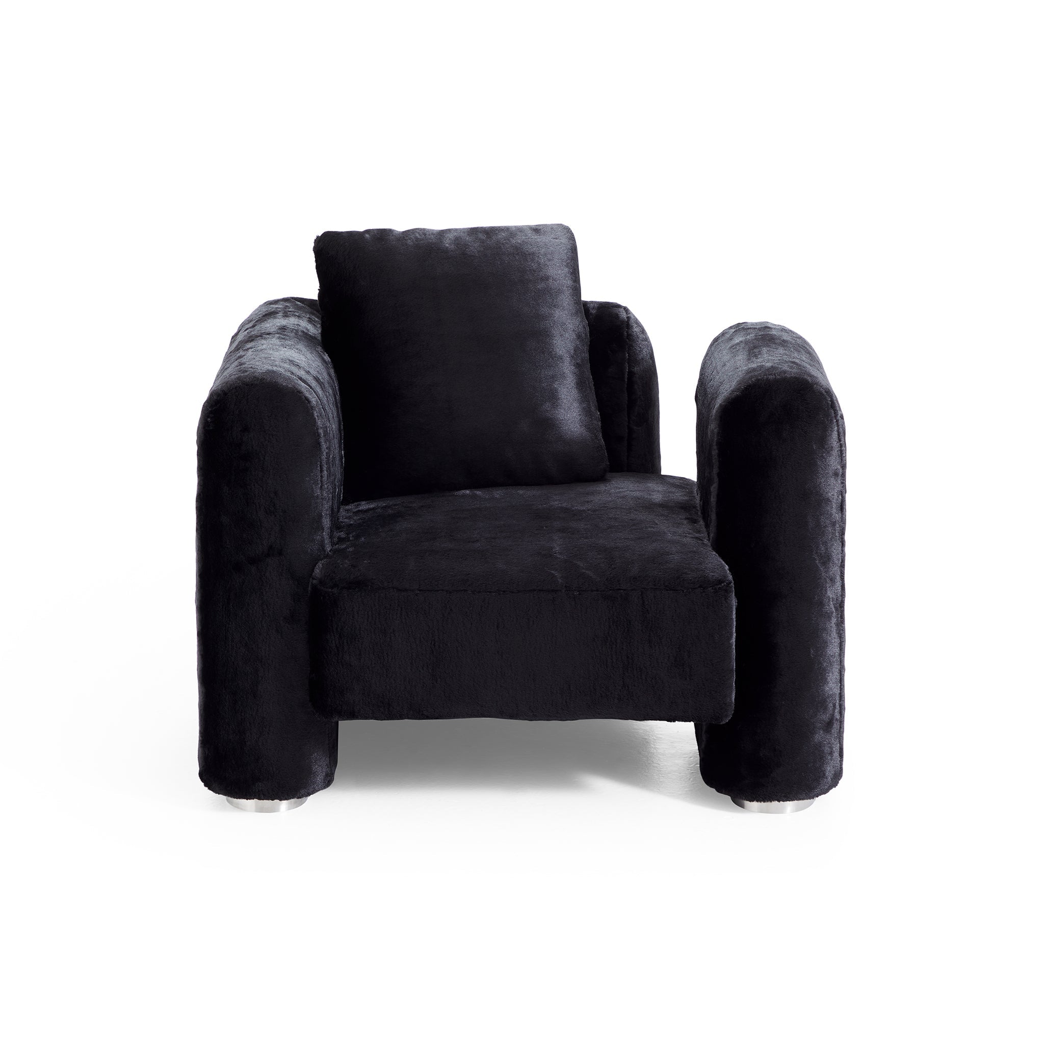 Fauteuil d'appoint en peluche Obsidian
