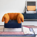 Fauteuil d'appoint en tissu roux Granchio